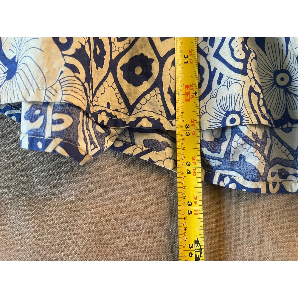 Umgee Mini Dress Sz S Blue White Floral Tiered Boho Cowgirl Western Coastal - Picture 3 of 8
